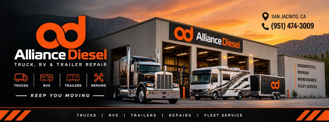 Alliance Diesel Truck , RV and Trailer repair, RV repair in San Jacinto