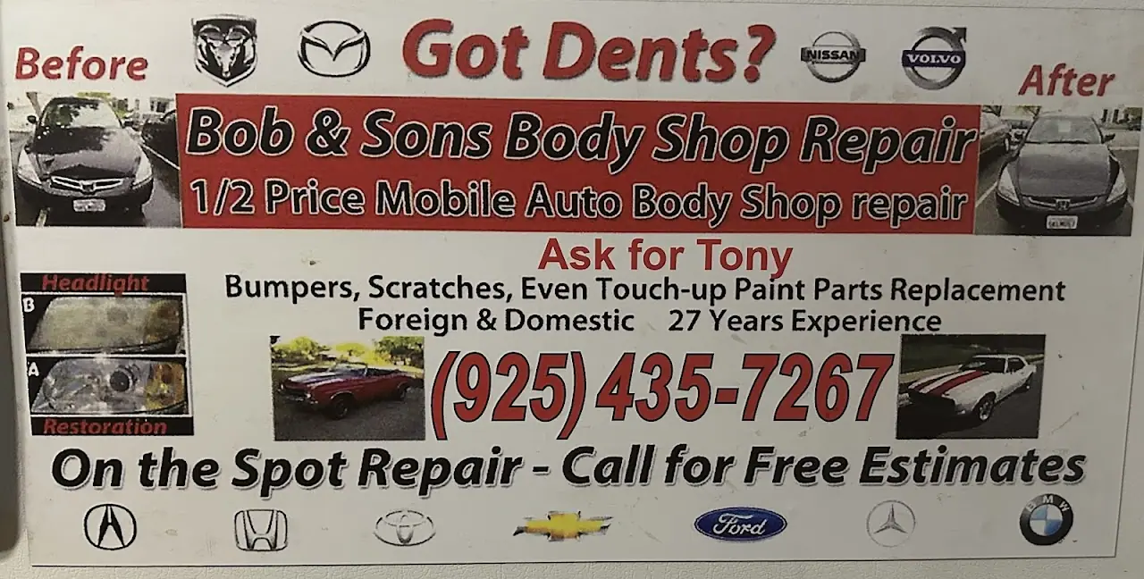 Got Dent ? Bob&Sons Mobile Auto Body Shop Repair, RV repair in Northridge