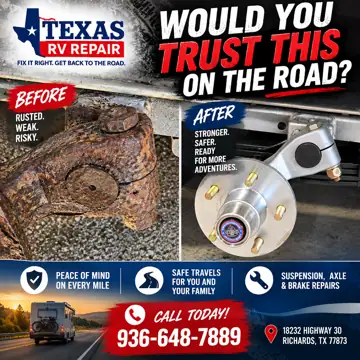 Texas RV Repair Shop in Richards, TX