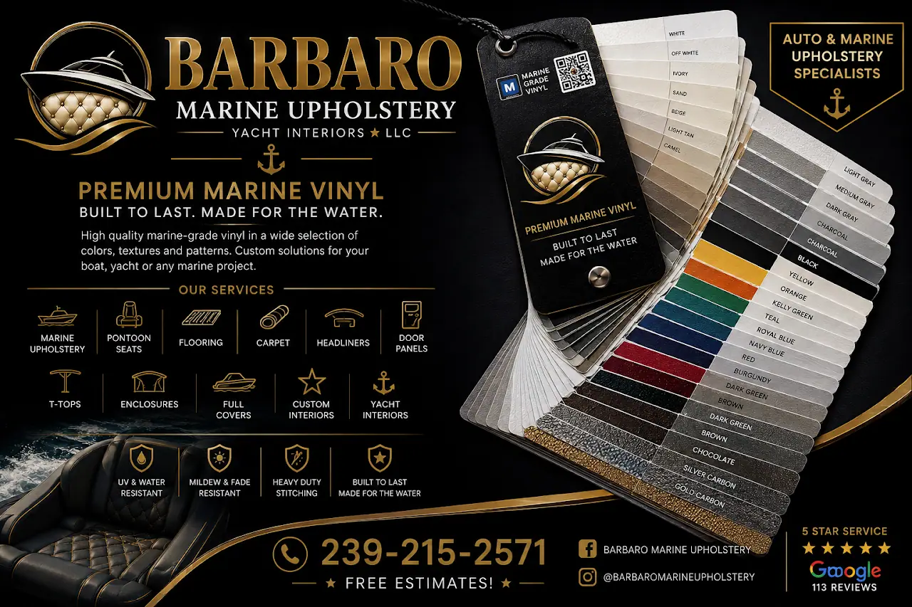 BARBARO MARINE UPHOLSTERY AND YACHT INTERIOR LLC, RV repair in North Fort Myers