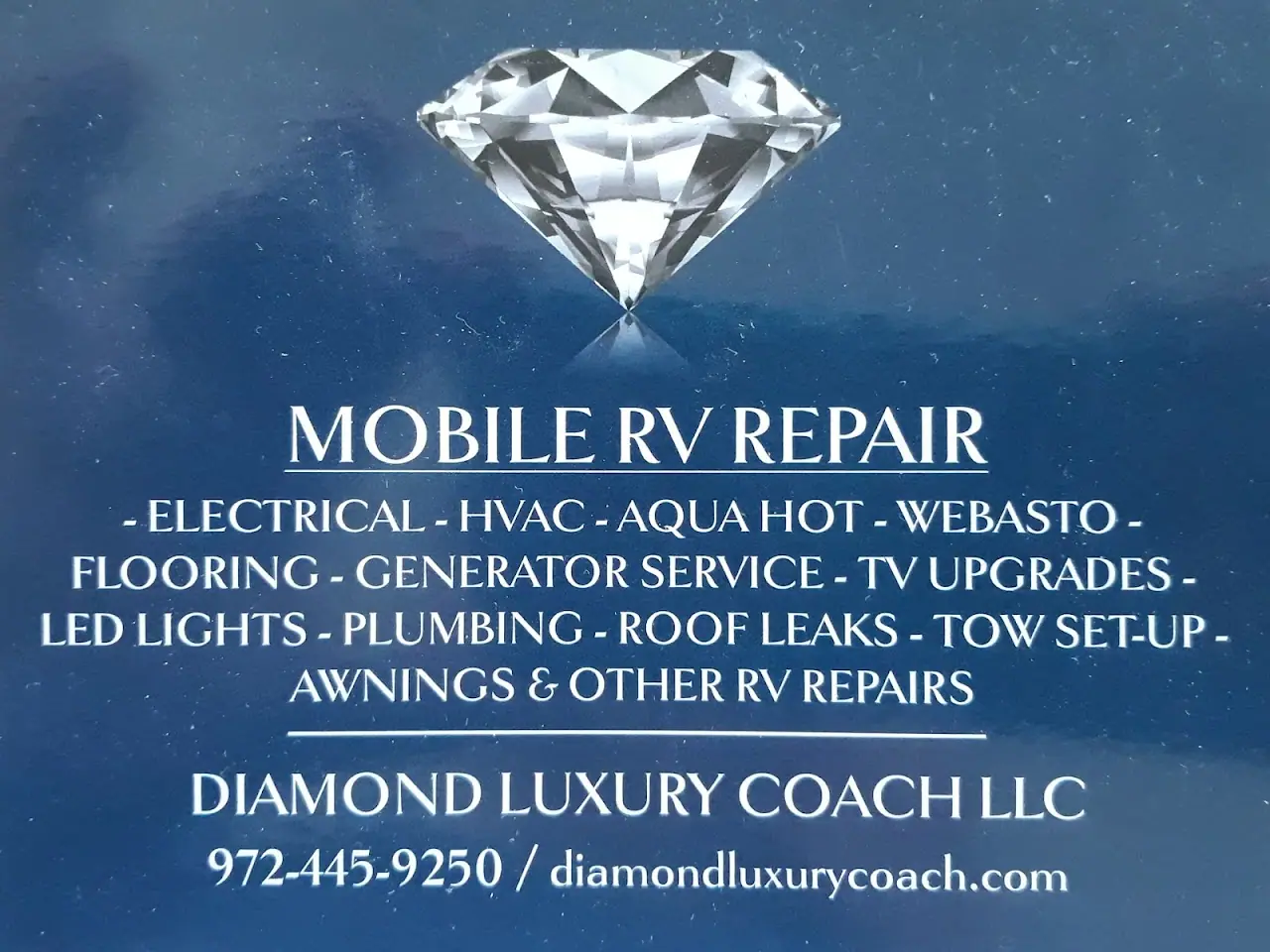 Diamond Luxury Coach, RV repair in Bonham